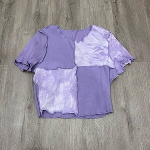 SHEIN lavender purple crop top S